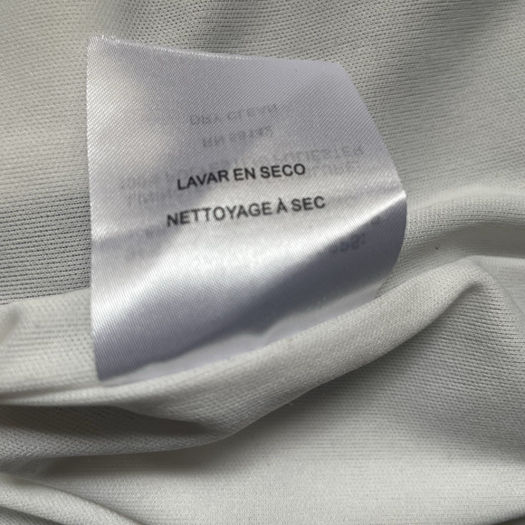 Maggie London Dress Women US 6 Black White Colorblock Asymmetric Neckline Career - Picture 11 of 11